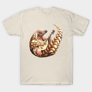 Pangolin playing the Mandolin T-Shirt